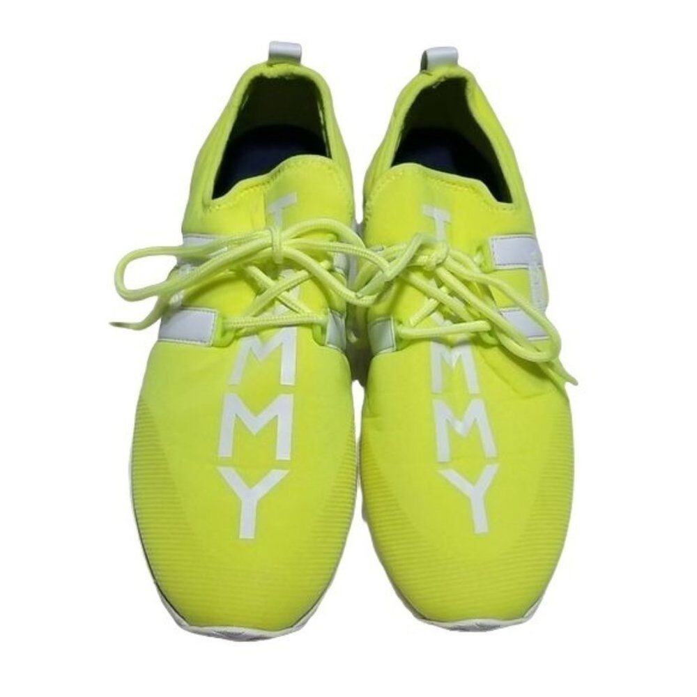 Tommy Hilfiger Men's Neon Yellow Athletic Shoes Sneakers Size 9.5 Rare